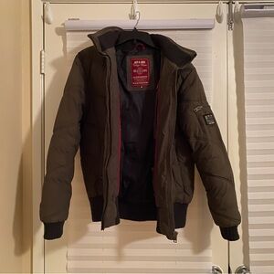 Jack & Jones Olive Green Puffer Jacket